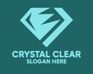 Blue Diamond Crystal logo design