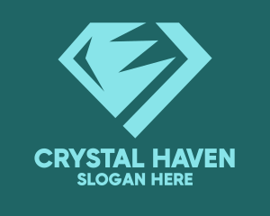 Blue Diamond Crystal logo design