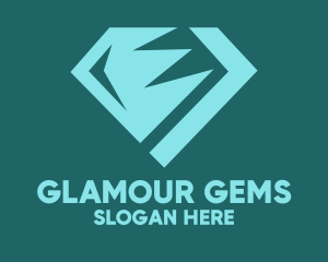 Blue Diamond Crystal logo design