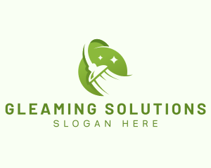 Broom Cleaning Housekeeping logo design