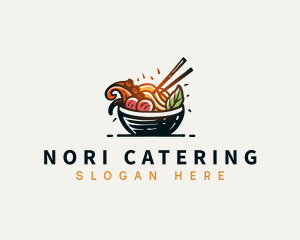 Asian Seafood Bowl logo design