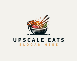 Asian Seafood Bowl logo design