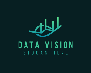 Gradient Leaf Stocks Chart logo