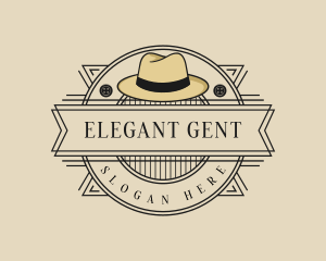 Rustic Fedora Hat Fashion logo design