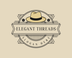 Rustic Fedora Hat Fashion logo design