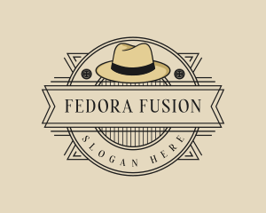Rustic Fedora Hat Fashion logo