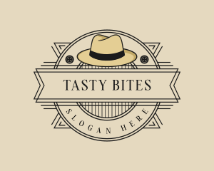 Rustic Fedora Hat Fashion logo