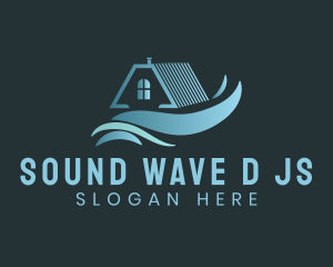 House Roof Waves logo design