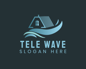 House Roof Waves logo design