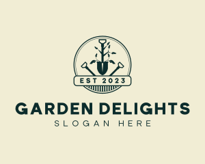 Garden Shovel Landscaping logo design