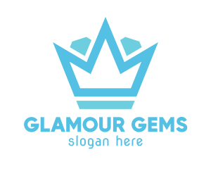 Luxury Gem Crown logo design