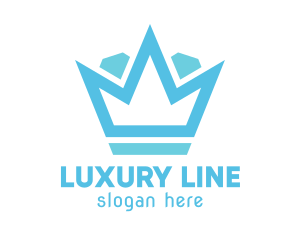 Luxury Gem Crown logo design