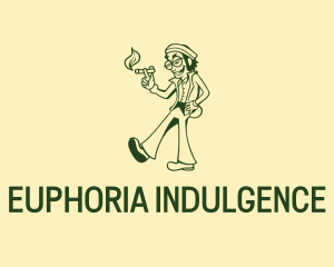 Man Smoking Weed logo