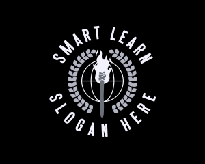 Education - Education Torch Flame logo design