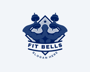 Muscle Man Fitness Workout logo design