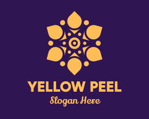 Yellow Flower Lantern  logo design