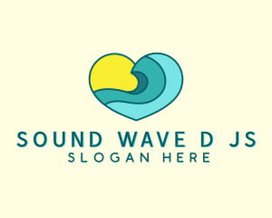 Sunset Sea Wave logo design