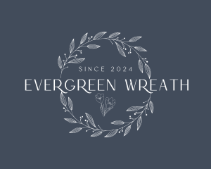 Simple Wreath Emblem logo design