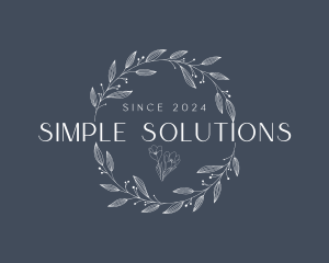 Simple Wreath Emblem logo design