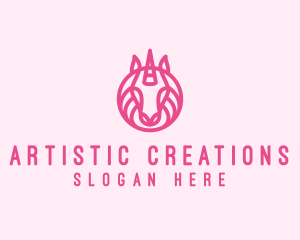 Mythical Horse Unicorn logo design