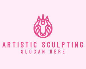 Mythical Horse Unicorn logo design