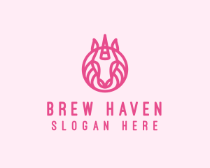 Mythical Horse Unicorn logo design