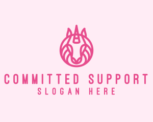 Mythical Horse Unicorn logo design