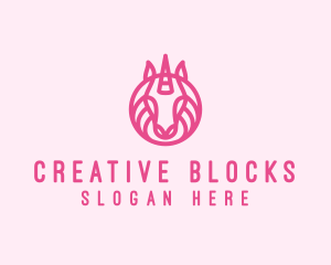 Mythical Horse Unicorn logo design