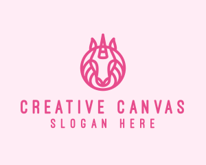 Mythical Horse Unicorn logo design