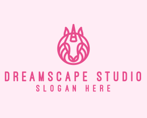 Mythical Horse Unicorn logo design