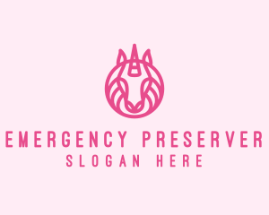 Mythical Horse Unicorn logo design