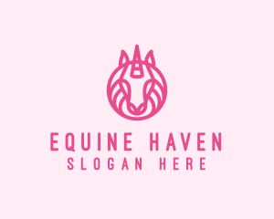 Mythical Horse Unicorn logo design