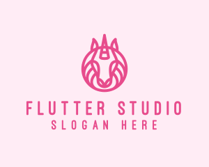 Mythical Horse Unicorn logo design