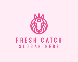 Mythical Horse Unicorn logo design