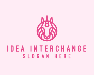 Mythical Horse Unicorn logo design