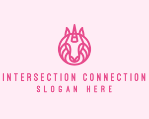 Mythical Horse Unicorn logo design