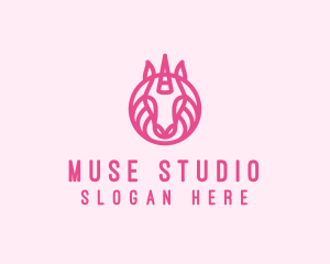 Mythical Horse Unicorn logo design