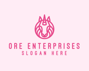 Mythical Horse Unicorn logo design