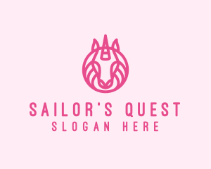 Mythical Horse Unicorn logo design