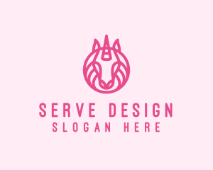 Mythical Horse Unicorn logo design