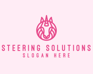 Mythical Horse Unicorn logo design