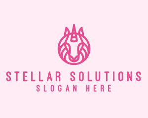 Mythical Horse Unicorn logo design