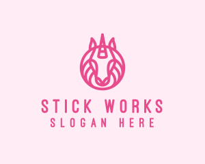 Mythical Horse Unicorn logo design