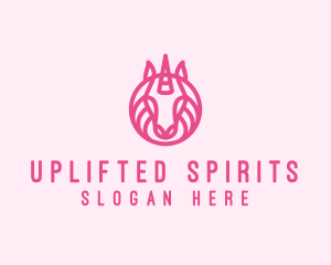 Mythical Horse Unicorn logo design