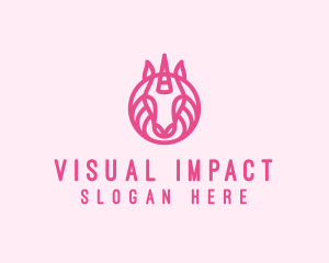 Mythical Horse Unicorn logo design