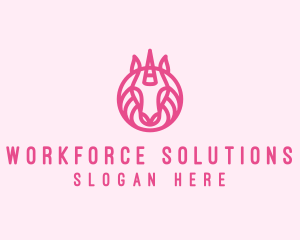 Mythical Horse Unicorn logo design