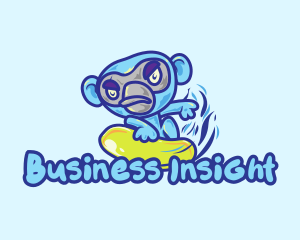 Monkey Water Surfer  logo design