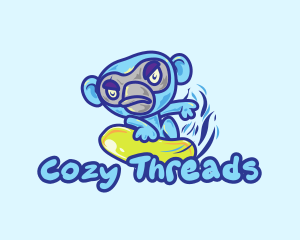 Monkey Water Surfer  logo design