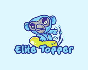 Monkey Water Surfer  logo design