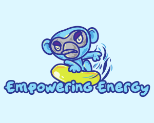 Monkey Water Surfer  logo design